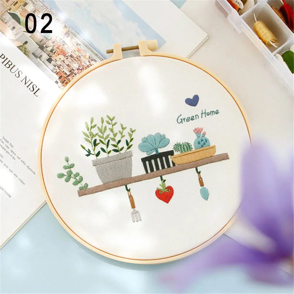 DIY Flower Embroidery Kit for Beginners – Complete Craft Set