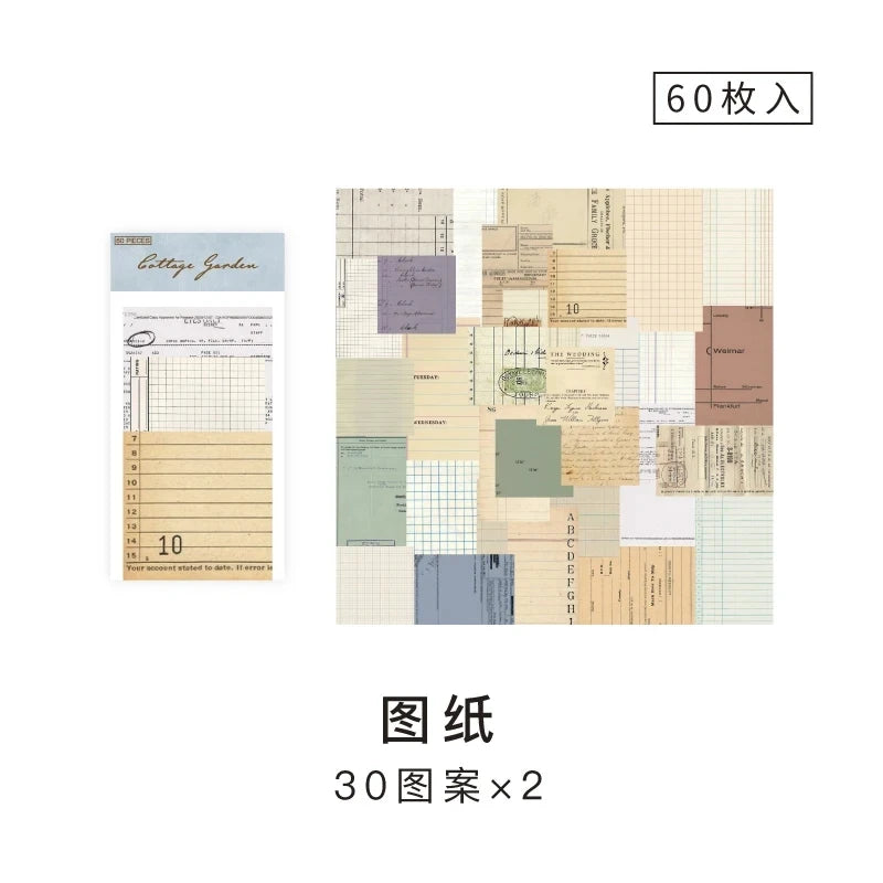 60 Sheets Vintage Collage Paper for Scrapbooking, Journaling, and Crafts
