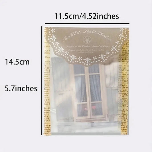 10-Piece Laser-Cut Hollow Doors & Windows Stickers for Scrapbooking