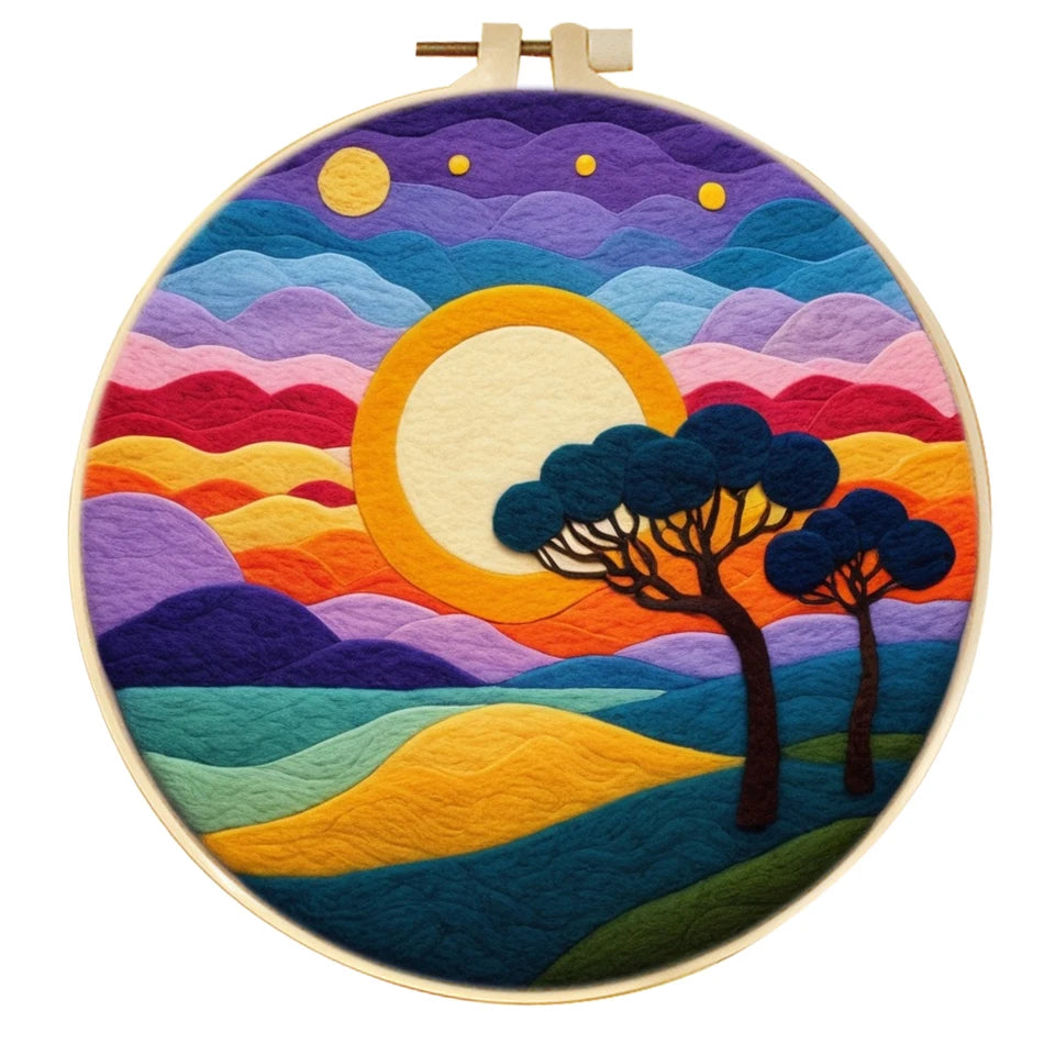 Wool Felting Painting Kit – Creative DIY Craft for Beginners