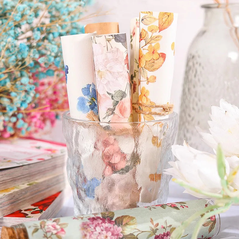 100-Sheet Senyu Garden Series Decorative Paper for Scrapbooking Crafts