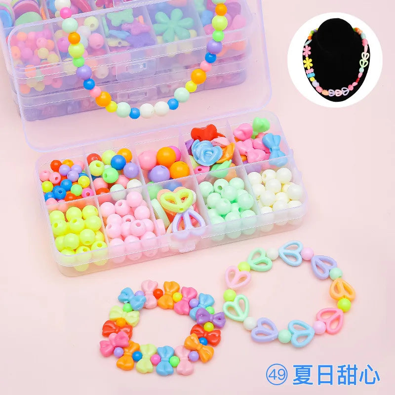DIY Beaded Jewelry Set – Bracelet & Necklace Kit for Girls