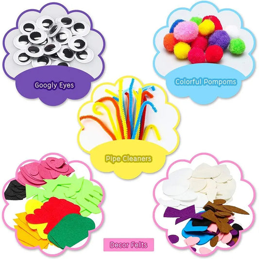 12pcs Hand Puppet Kit – DIY Craft for Kids’ Creativity
