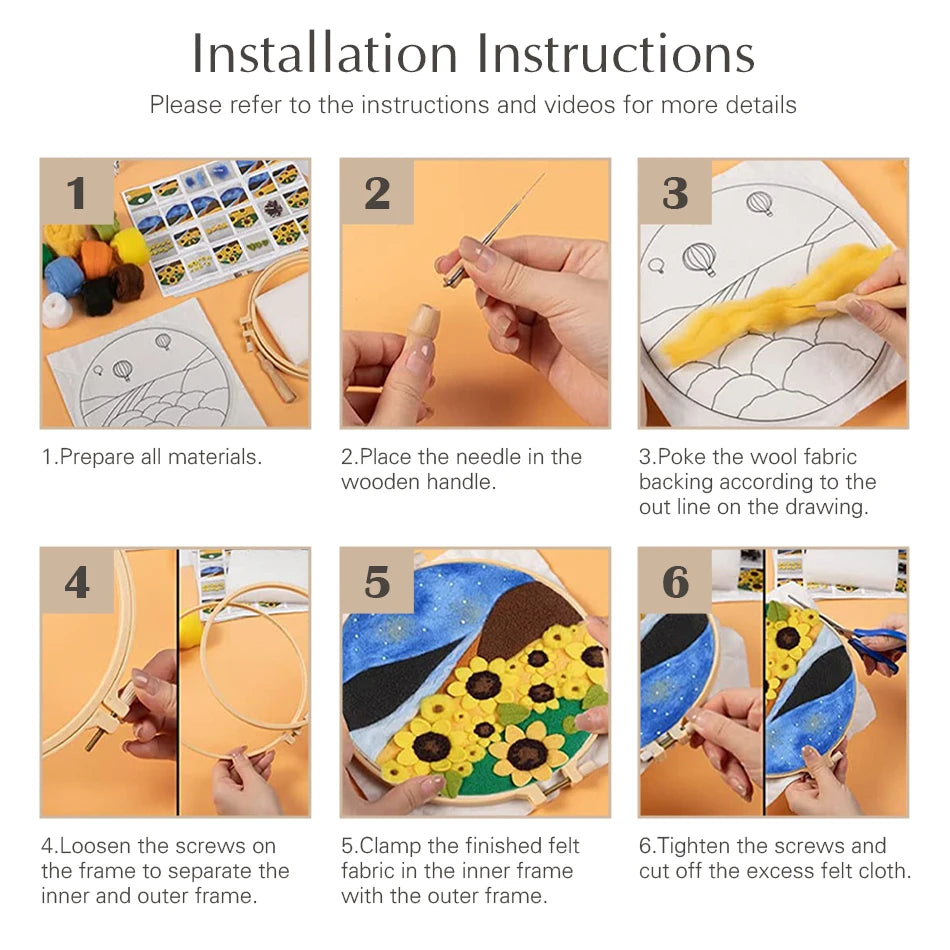 DIY Wool Felting Craft Kit – Creative Handicraft Art Project