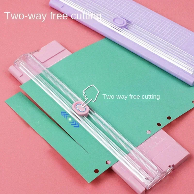 Dual-Action A4 Paper Cutter with Precision Blade & Ruler