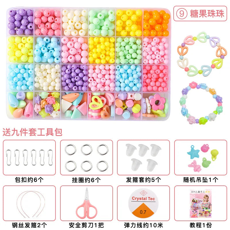 DIY Beaded Jewelry Set – Bracelet & Necklace Kit for Girls