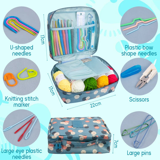 Complete Knitting and Crochet Hook Set for DIY Projects and Crafts