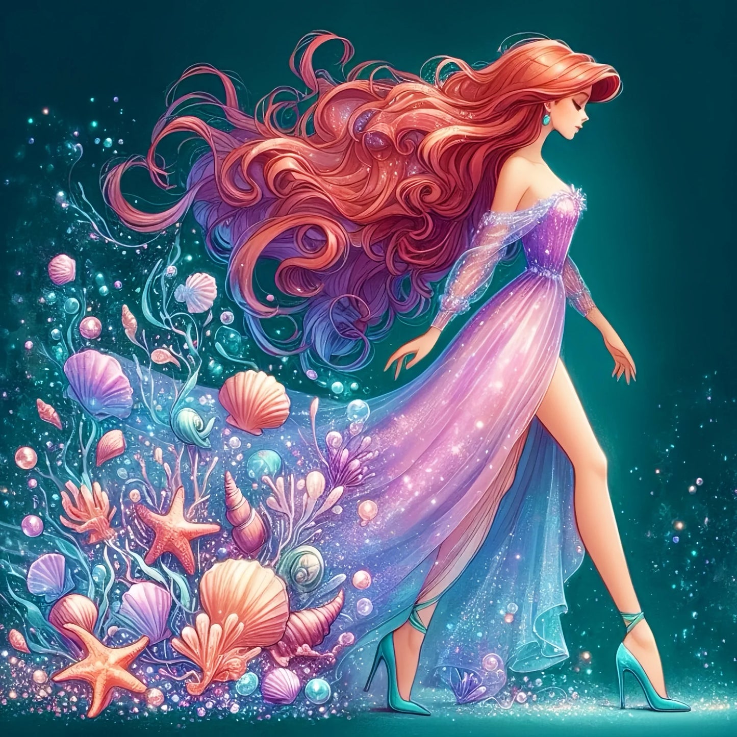 Disney Princess Diamond Painting Kit – Tinker Bell & Ariel Art