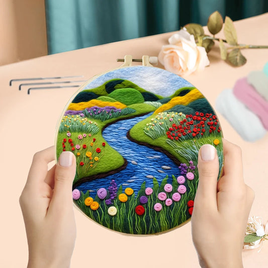 Wool Felting Painting Kit – Creative DIY Craft for Beginners