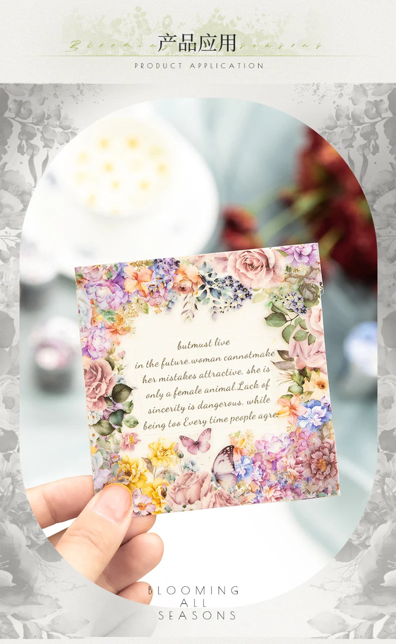 50mm x 2m Floral Decorative Tape for Scrapbooking and Crafts