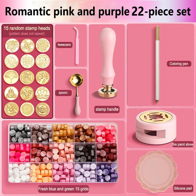 Elegant Wax Seal Stamp Kit for Invitations, Weddings, Crafts, Christmas