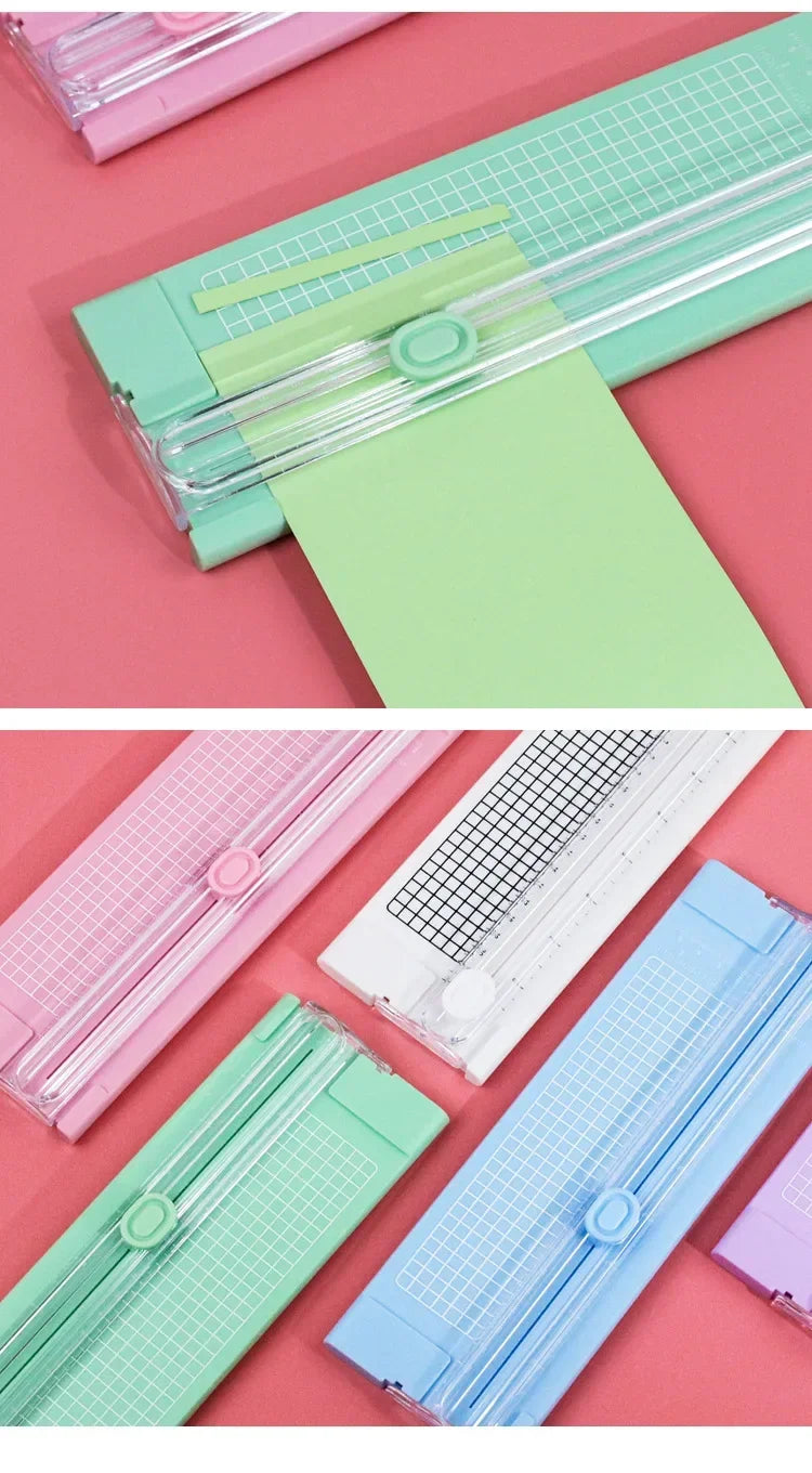 Dual-Action A4 Paper Cutter with Precision Blade & Ruler
