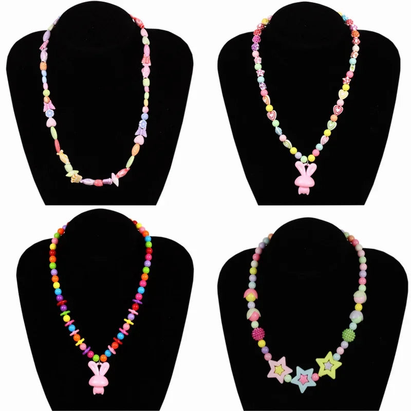 DIY Beaded Jewelry Set – Bracelet & Necklace Kit for Girls