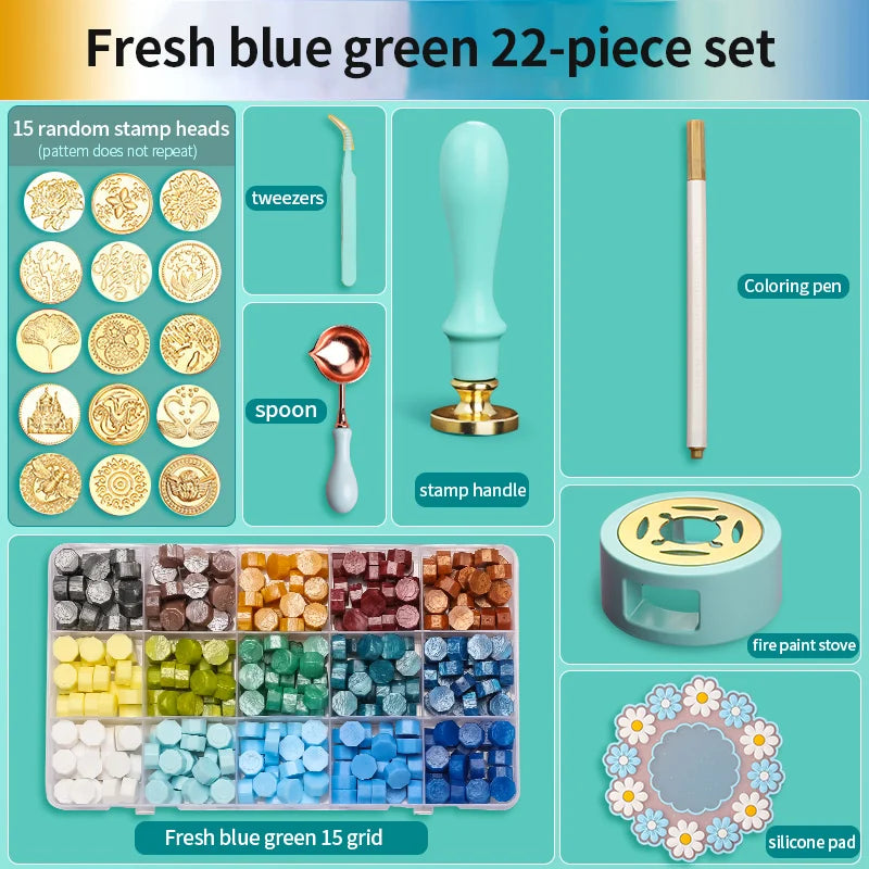 Elegant Wax Seal Stamp Kit for Invitations, Weddings, Crafts, Christmas
