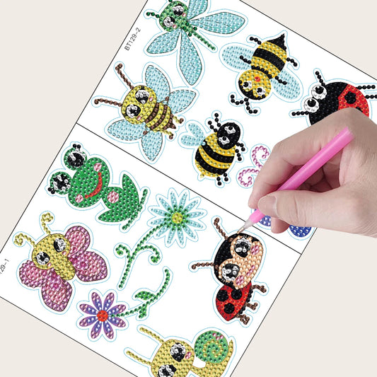 2 Sheets Self-Adhesive Rhinestone Stickers for DIY Crafts and Projects
