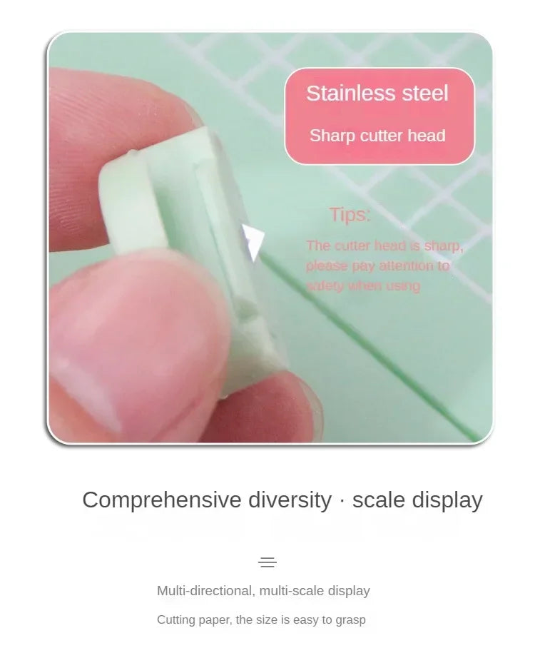 Dual-Action A4 Paper Cutter with Precision Blade & Ruler