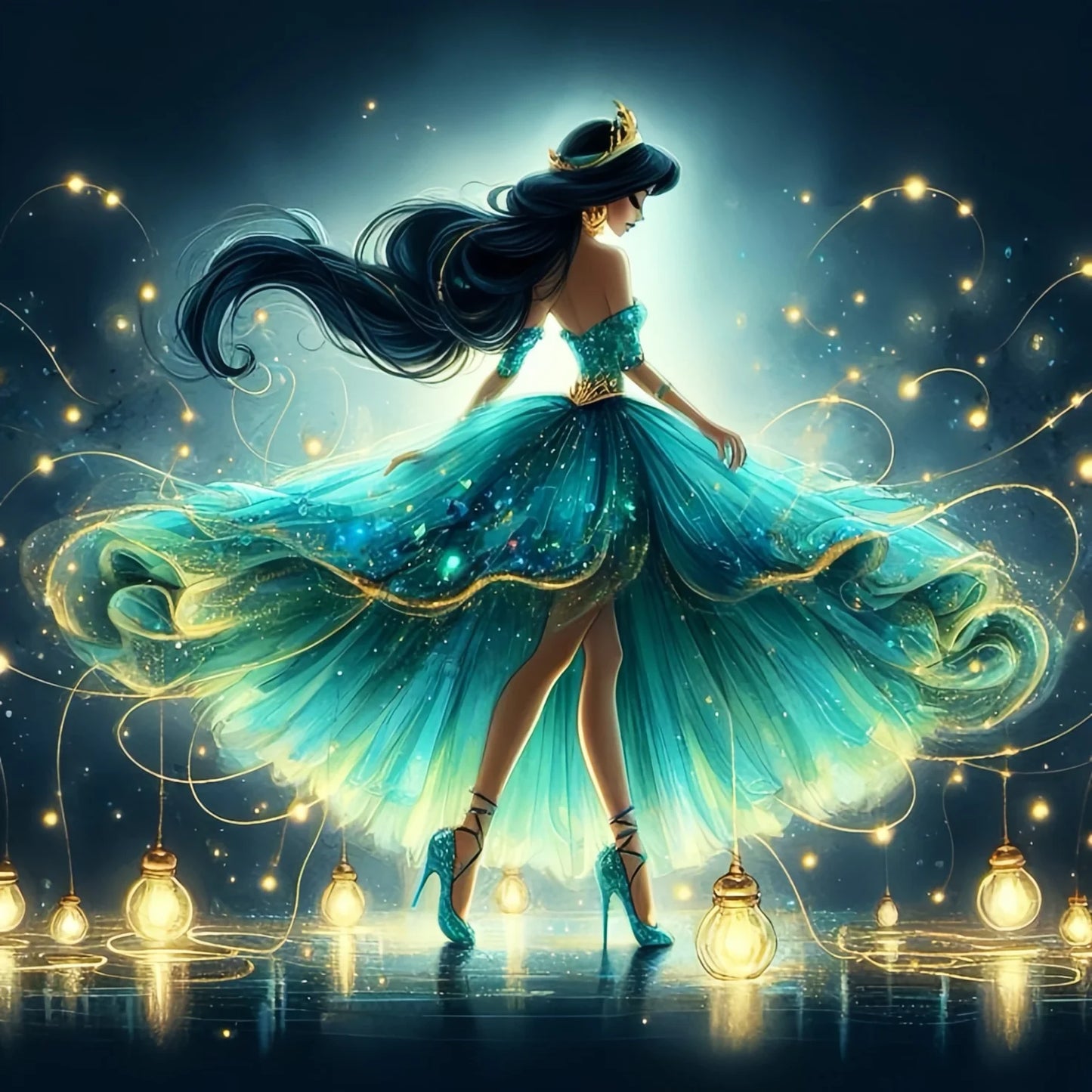 Disney Princess Diamond Painting Kit – Tinker Bell & Ariel Art