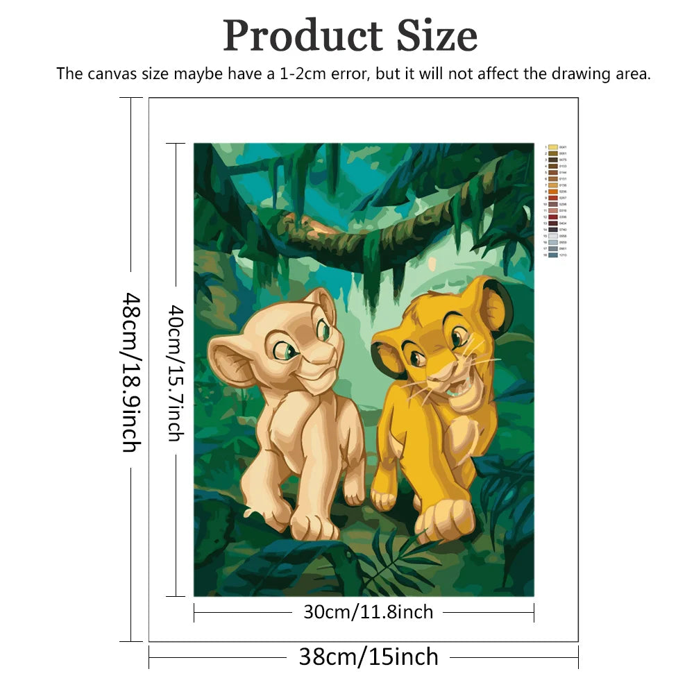 Disney DIY Acrylic Paint By Numbers Kit – Lion King Art