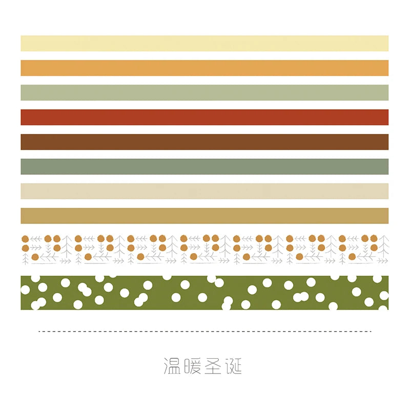 10-Roll Kawaii Washi Tape Set for Scrapbooking and DIY Crafts