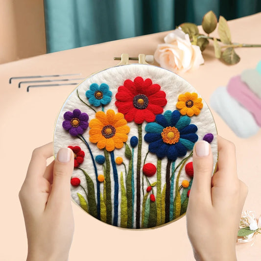 DIY Sunflower Wool Painting Kit – Create Beautiful Wool Art
