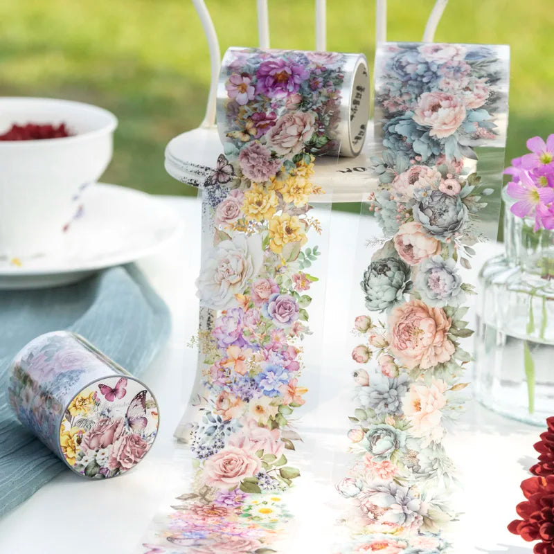50mm x 2m Floral Decorative Tape for Scrapbooking and Crafts