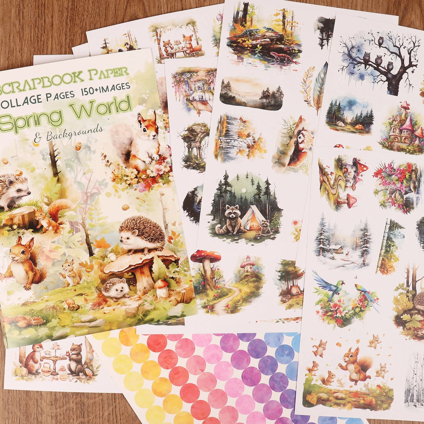 18-Sheet Mushroom Forest Cutout Book with 150+ Images for Crafts