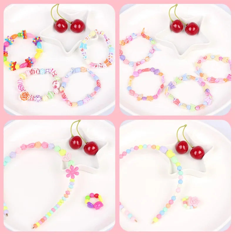 DIY Beaded Jewelry Set – Bracelet & Necklace Kit for Girls
