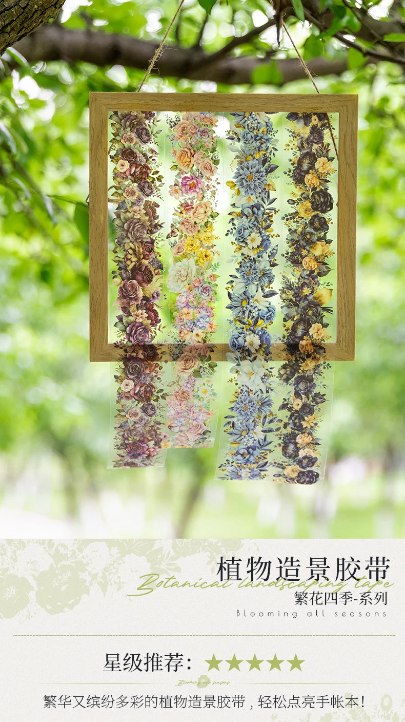 50mm x 2m Floral Decorative Tape for Scrapbooking and Crafts