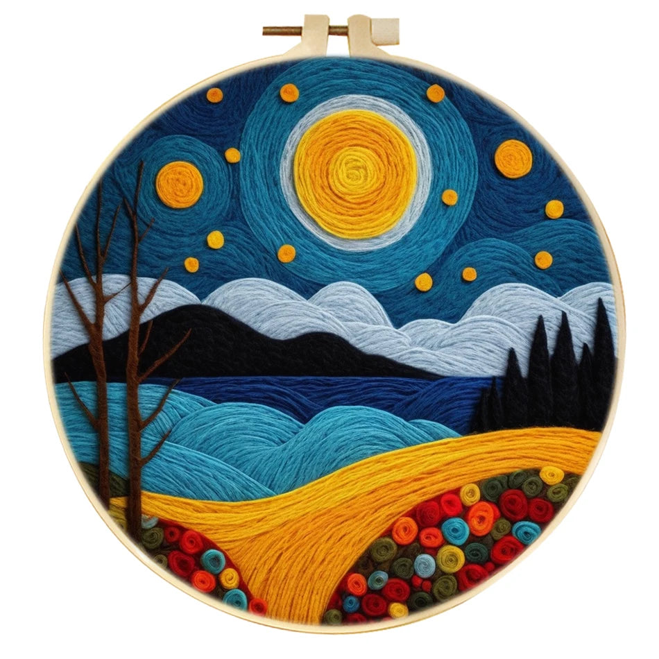 Wool Felting Painting Kit – Creative DIY Craft for Beginners