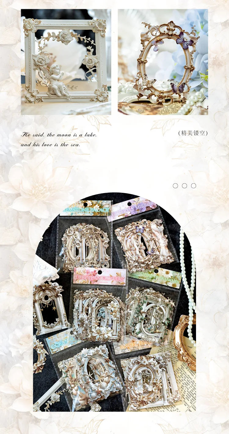 10-Piece 3D Hollow Frame Paper Set for Creative Crafts