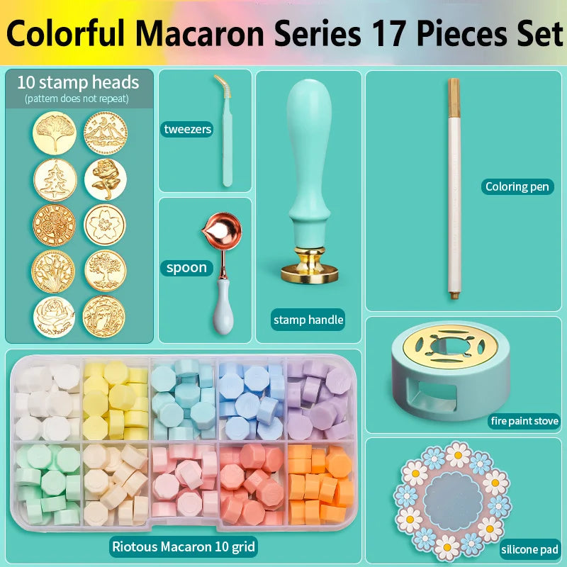 Elegant Wax Seal Stamp Kit for Invitations, Weddings, Crafts, Christmas