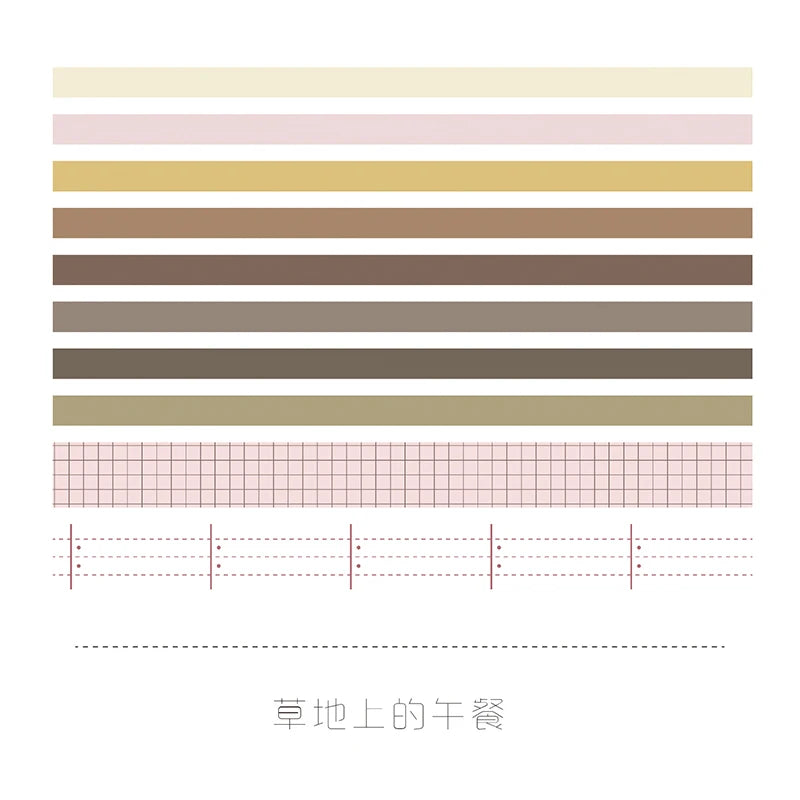 10-Roll Kawaii Washi Tape Set for Scrapbooking and DIY Crafts