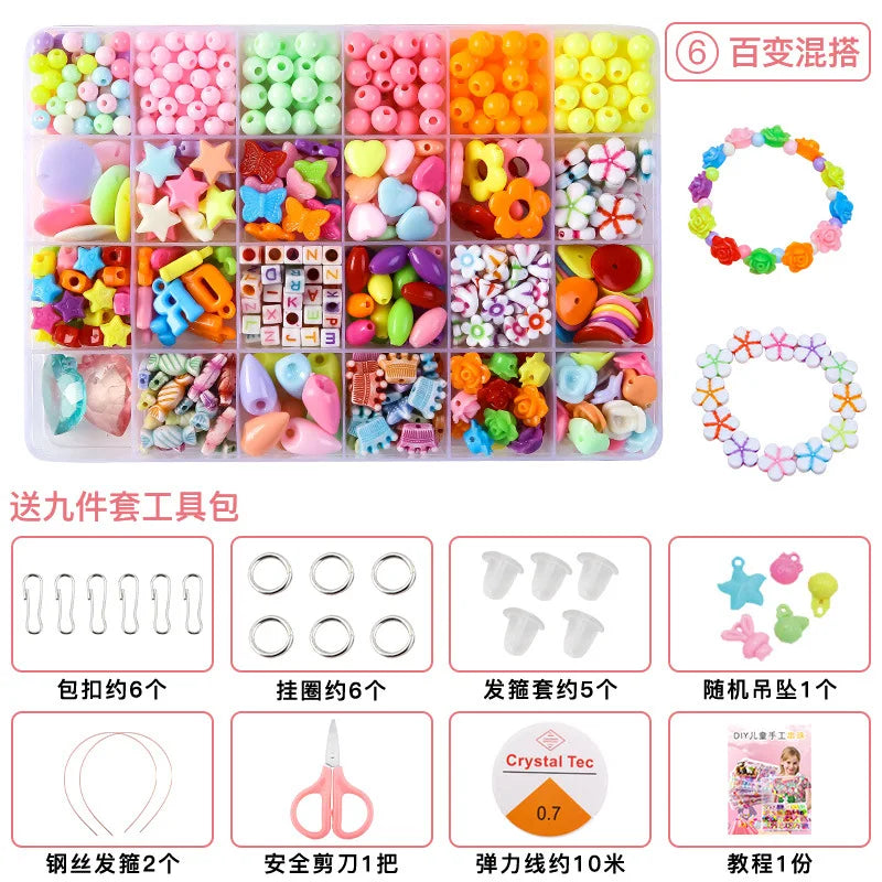 DIY Beaded Jewelry Set – Bracelet & Necklace Kit for Girls