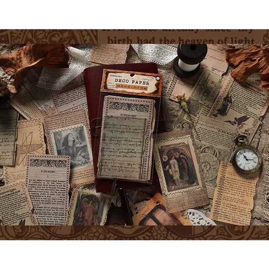 Vintage Literature & Art Scrapbook Paper for Journaling & DIY Crafts