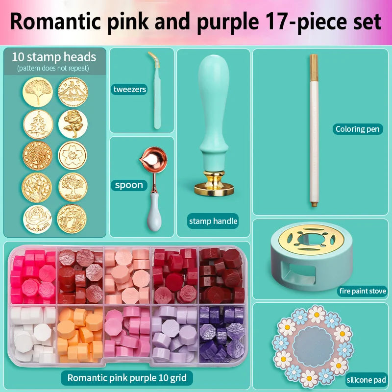 Elegant Wax Seal Stamp Kit for Invitations, Weddings, Crafts, Christmas
