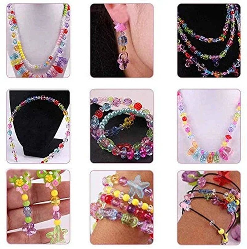 DIY Beaded Jewelry Set – Bracelet & Necklace Kit for Girls