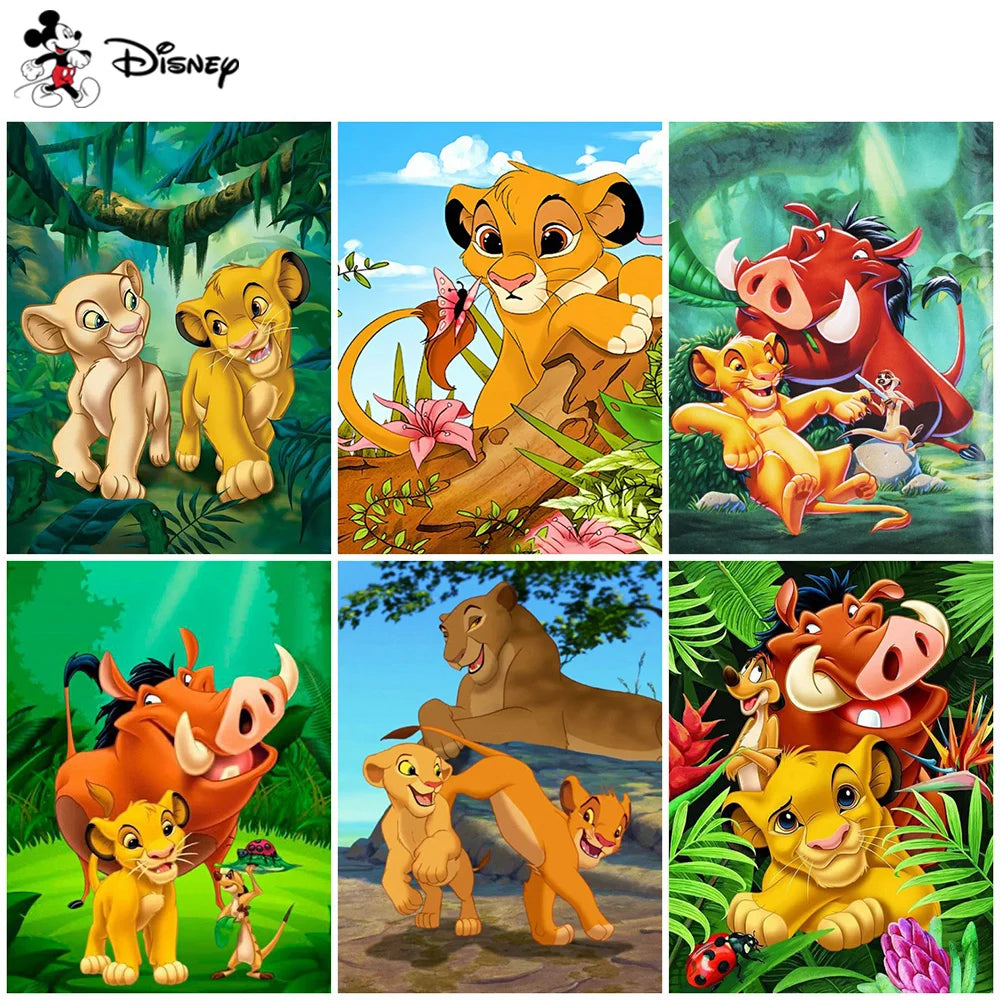 Disney DIY Acrylic Paint By Numbers Kit – Lion King Art