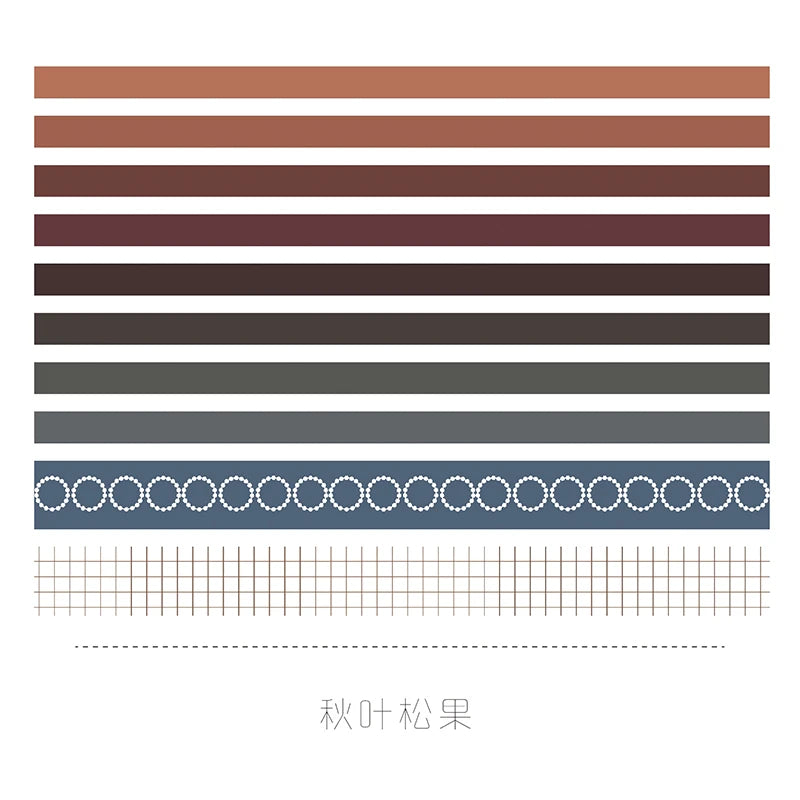 10-Roll Kawaii Washi Tape Set for Scrapbooking and DIY Crafts