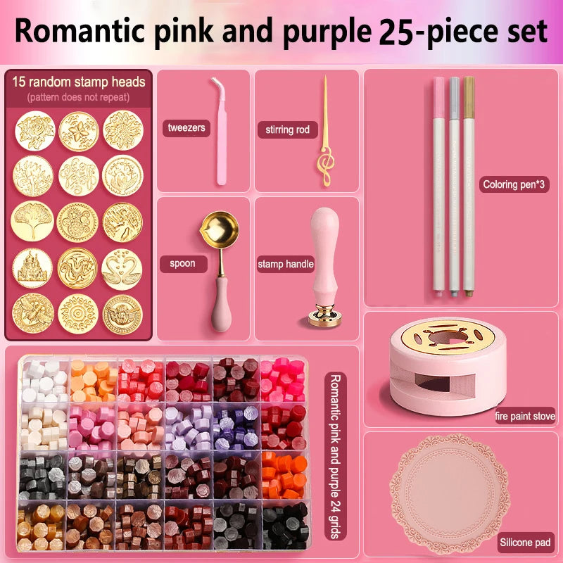 Elegant Wax Seal Stamp Kit for Invitations, Weddings, Crafts, Christmas