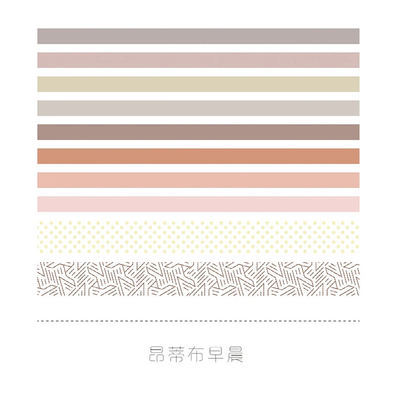 10-Roll Kawaii Washi Tape Set for Scrapbooking and DIY Crafts