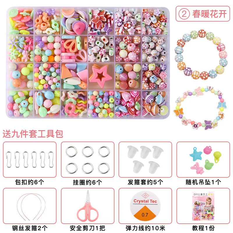 DIY Beaded Jewelry Set – Bracelet & Necklace Kit for Girls