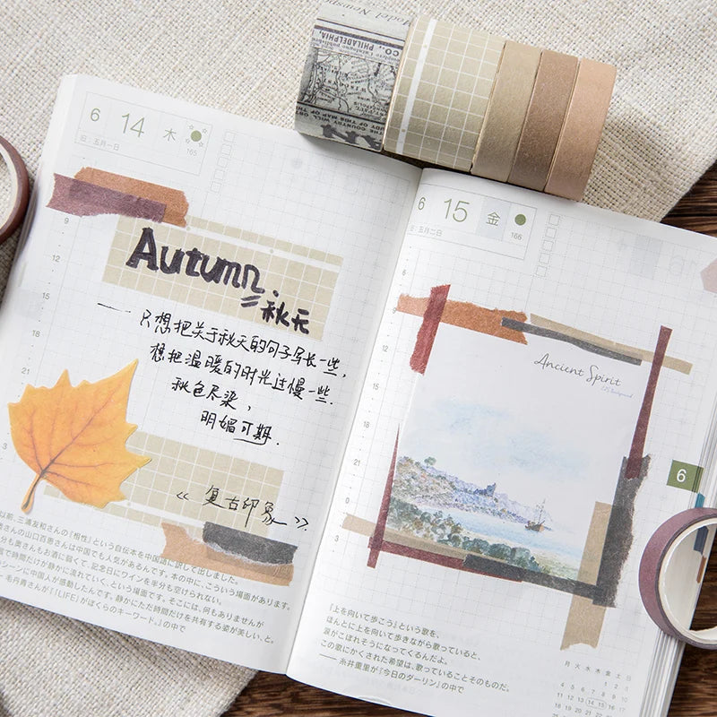 10-Roll Kawaii Washi Tape Set for Scrapbooking and DIY Crafts