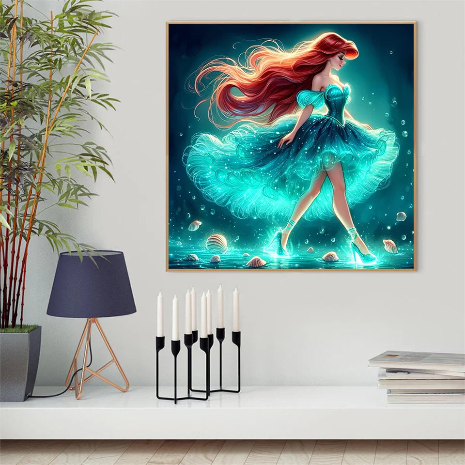 Disney Princess Diamond Painting Kit – Tinker Bell & Ariel Art