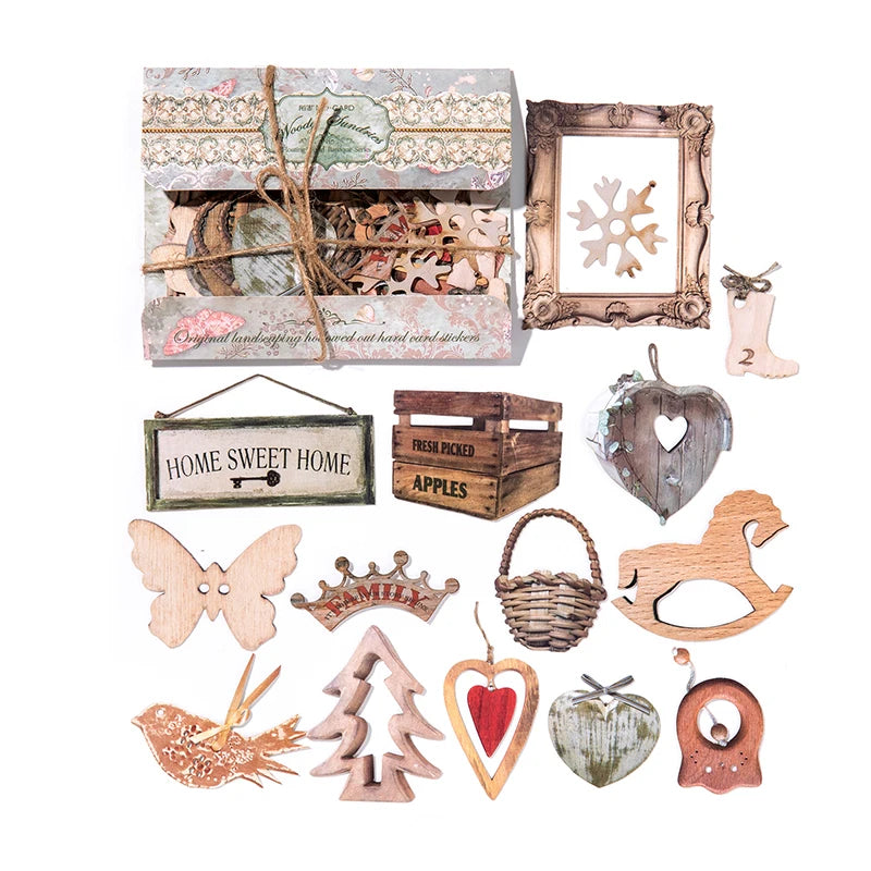 30-Piece Floating Kawaii Baroque Stickers for Scrapbooking & DIY Crafts