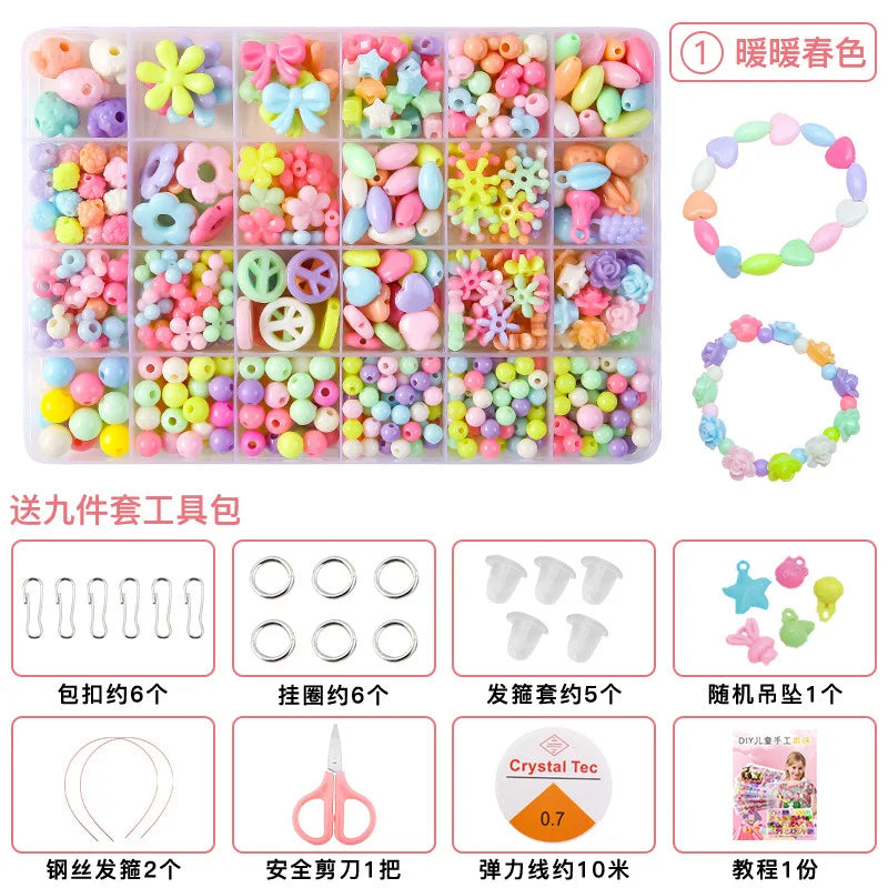 DIY Beaded Jewelry Set – Bracelet & Necklace Kit for Girls