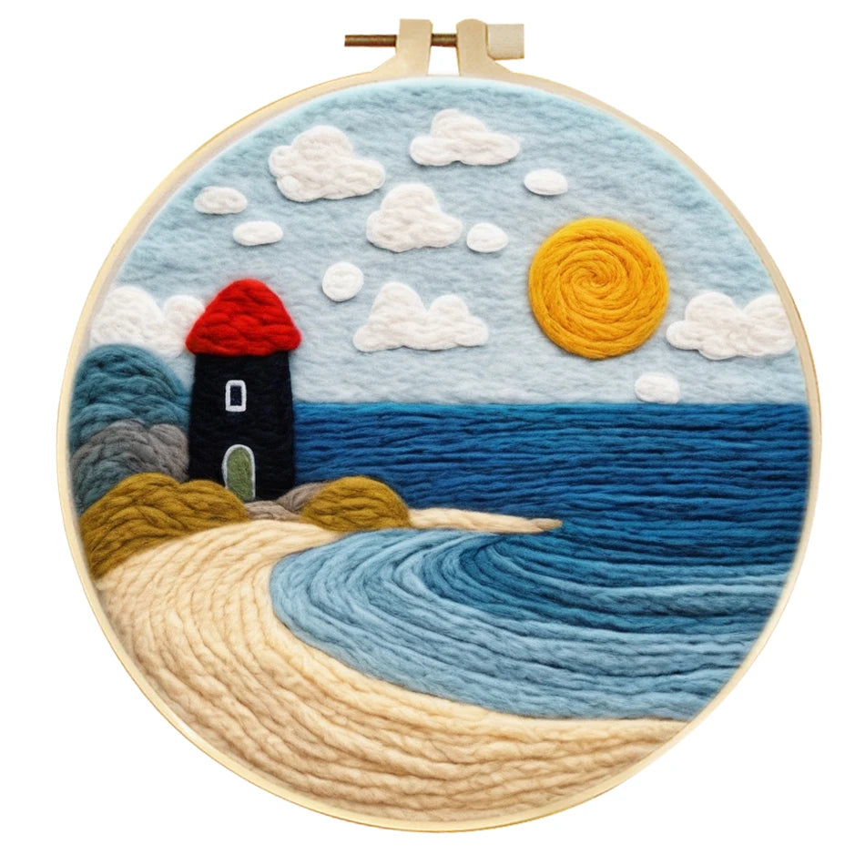 Wool Felting Painting Kit – Creative DIY Craft for Beginners