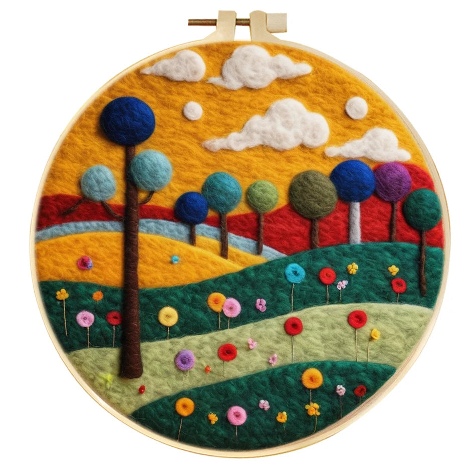 Wool Felting Painting Kit – Creative DIY Craft for Beginners