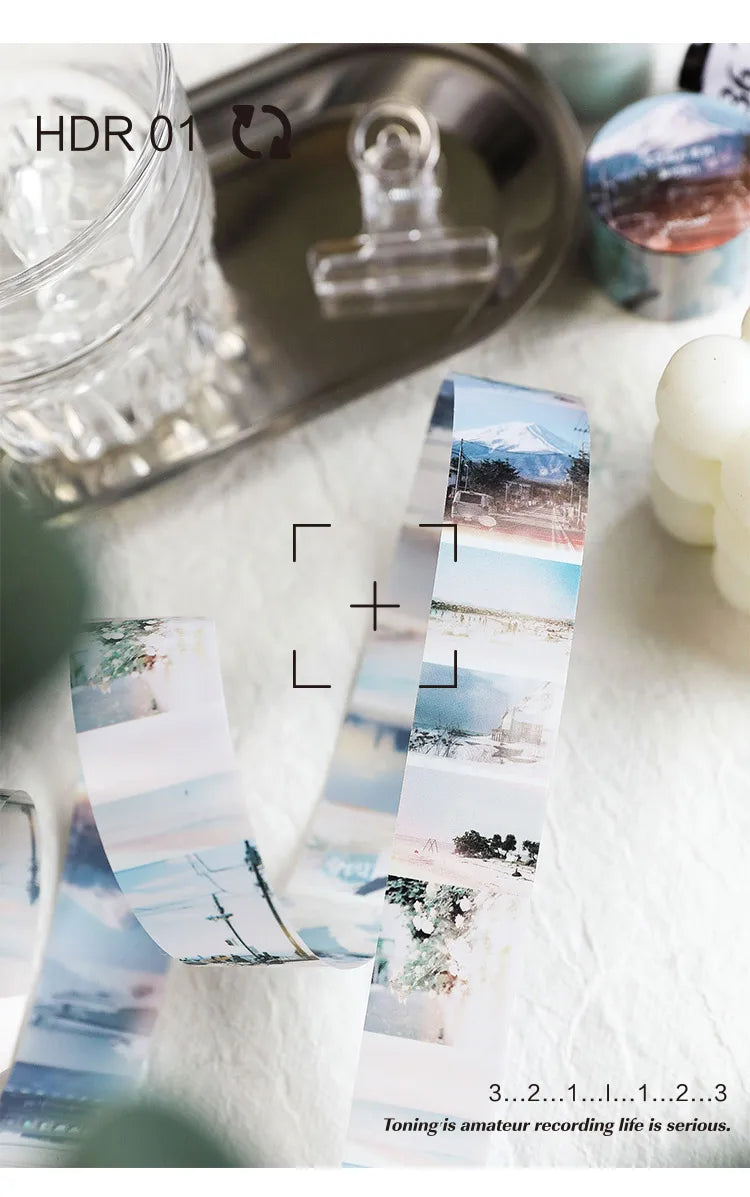 Retro Film-Themed PET Tape for Scrapbooking, Journaling, and Crafts