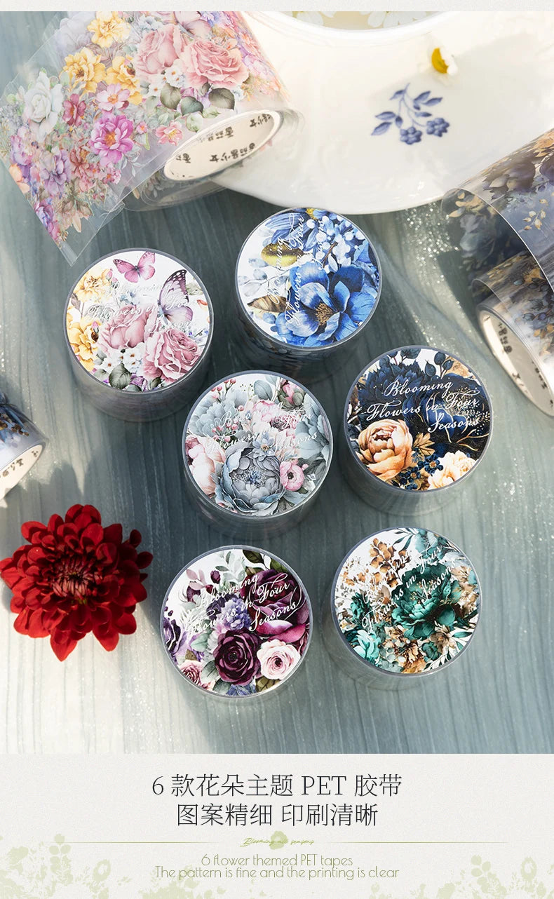 50mm x 2m Floral Decorative Tape for Scrapbooking and Crafts