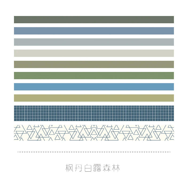10-Roll Kawaii Washi Tape Set for Scrapbooking and DIY Crafts